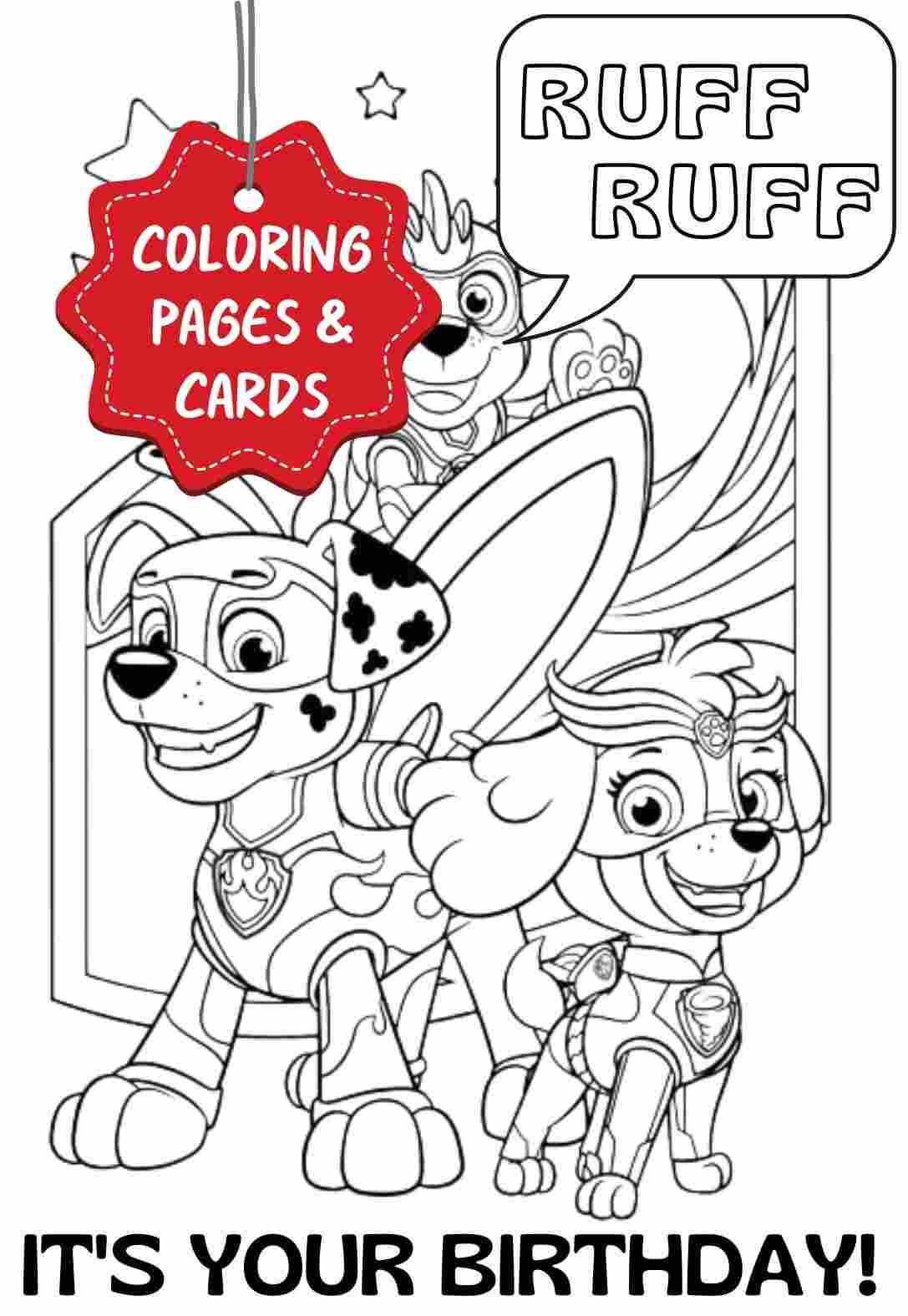 Birthday Coloring Pages &amp; Cards