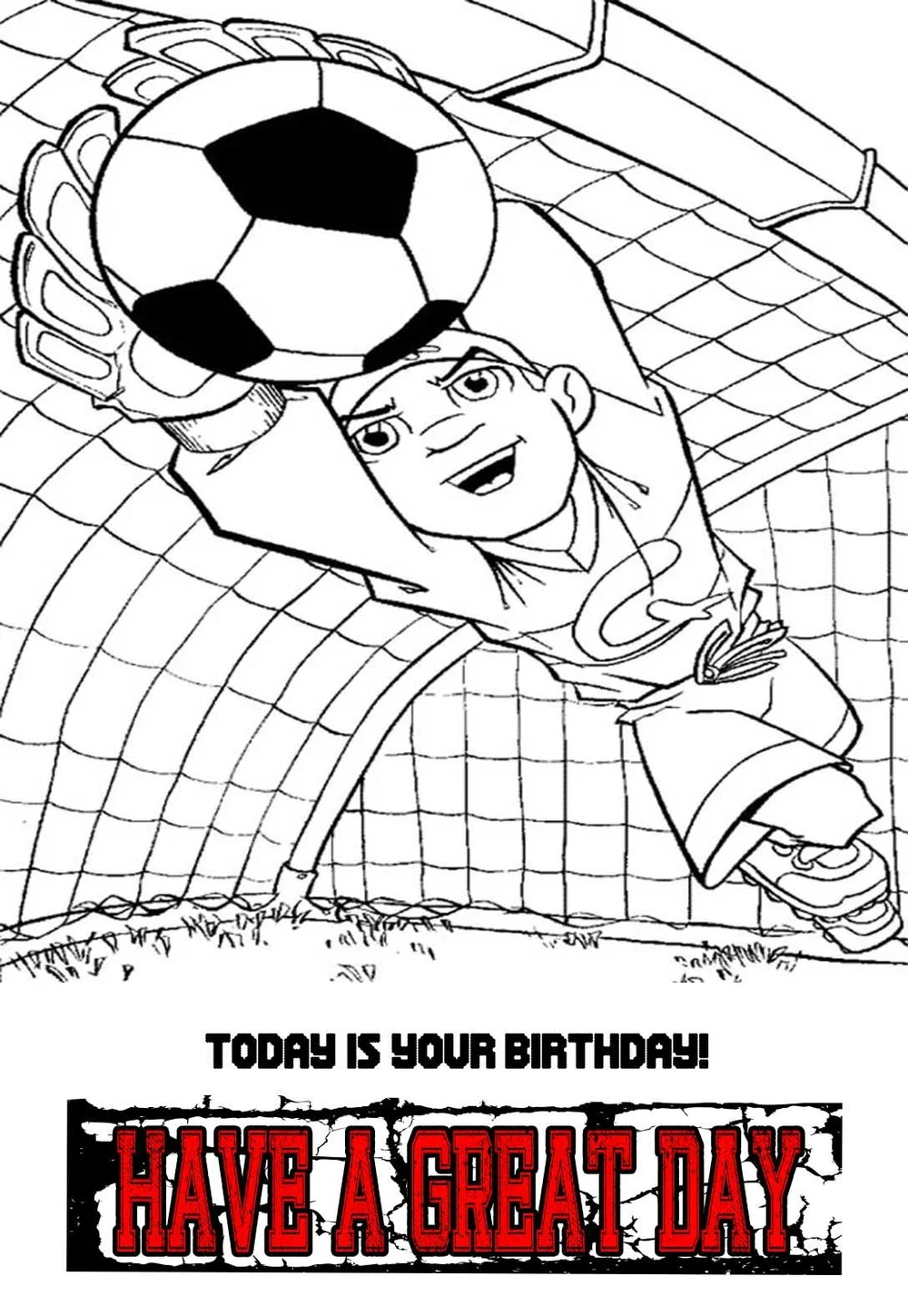 Football Birthday Coloring Pages & Cards ??? PRINTBIRTHDAY.CARDS