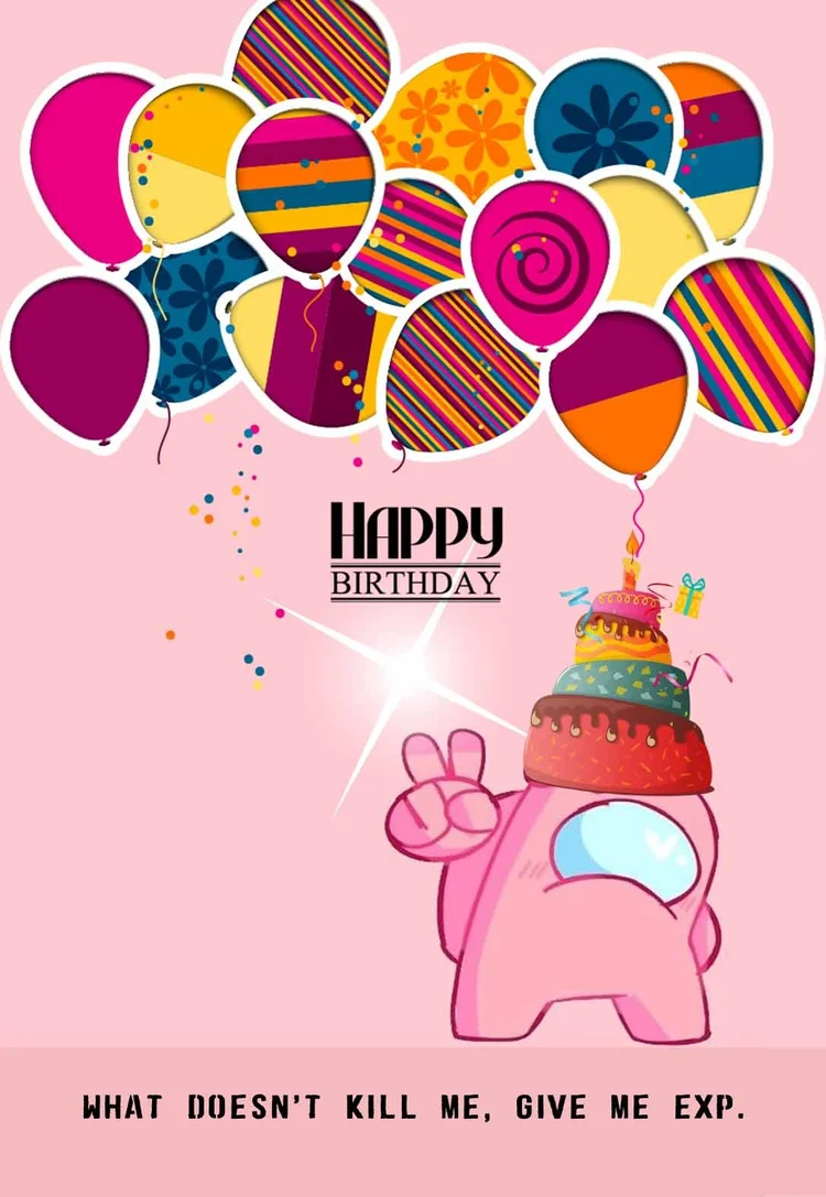 Among Us Printable Birthday Cards (free) — PRINTBIRTHDAY.CARDS