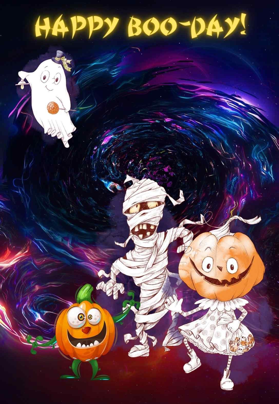7 Spooktacular Halloween Printable Birthday Cards (free