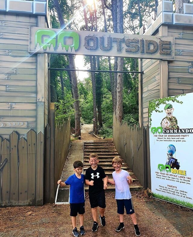 Look who we found leaving the woods. A soaking wet trio cracking a war face 💥 Looks like they had an amazing time!