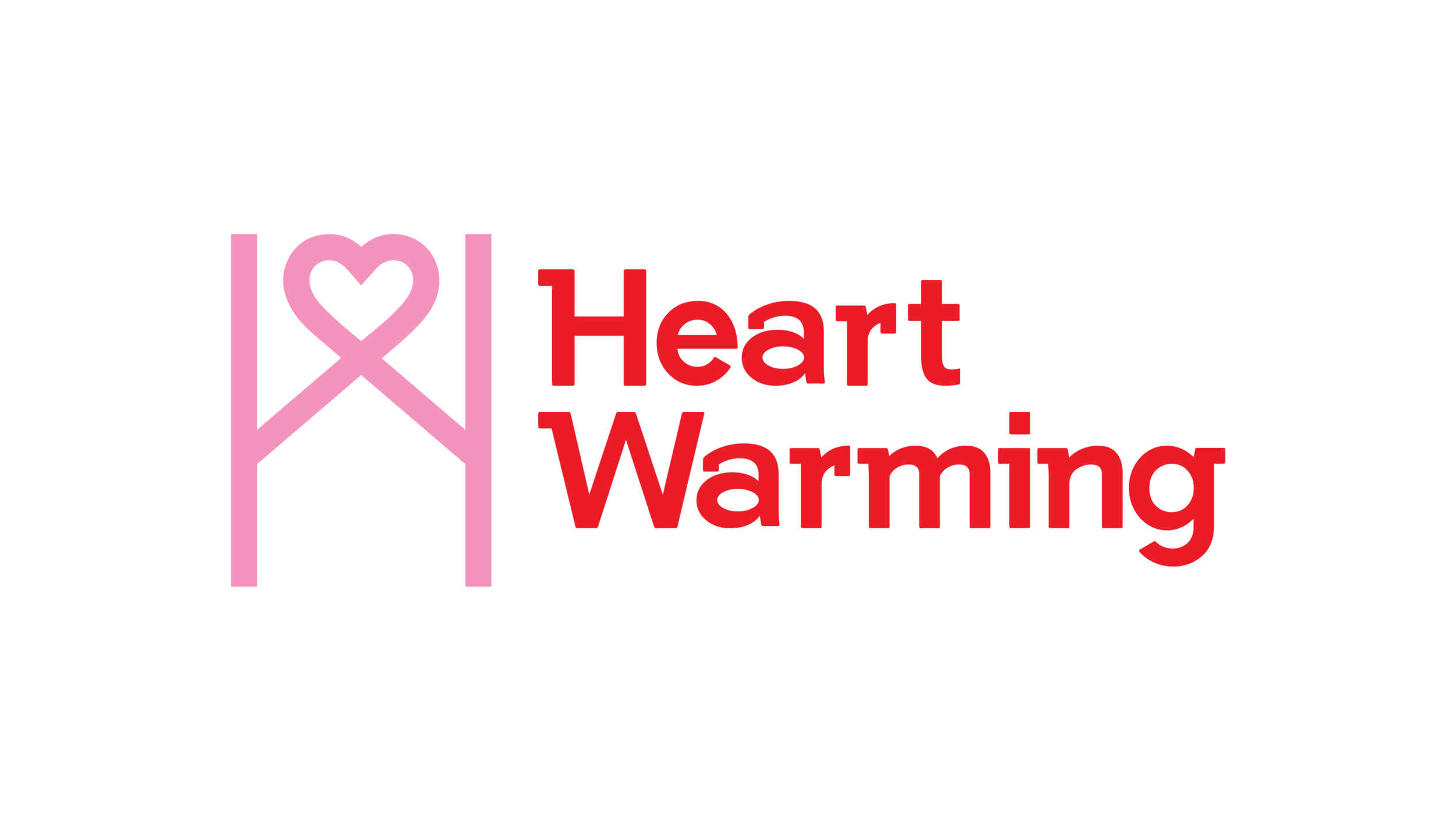 Heart Warming logo: an H and W monogram forming a house with a heart, next to the wordmark.