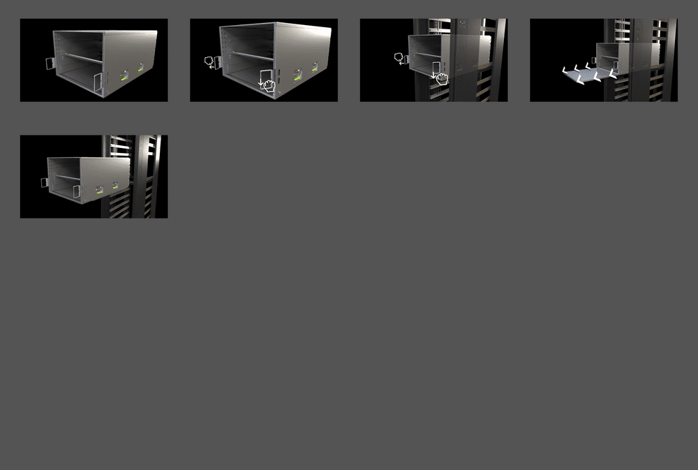 Storyboard frames for removing the chassis.
