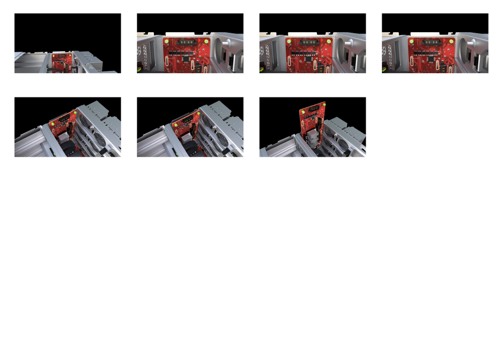 Storyboard frames for the vertical board.