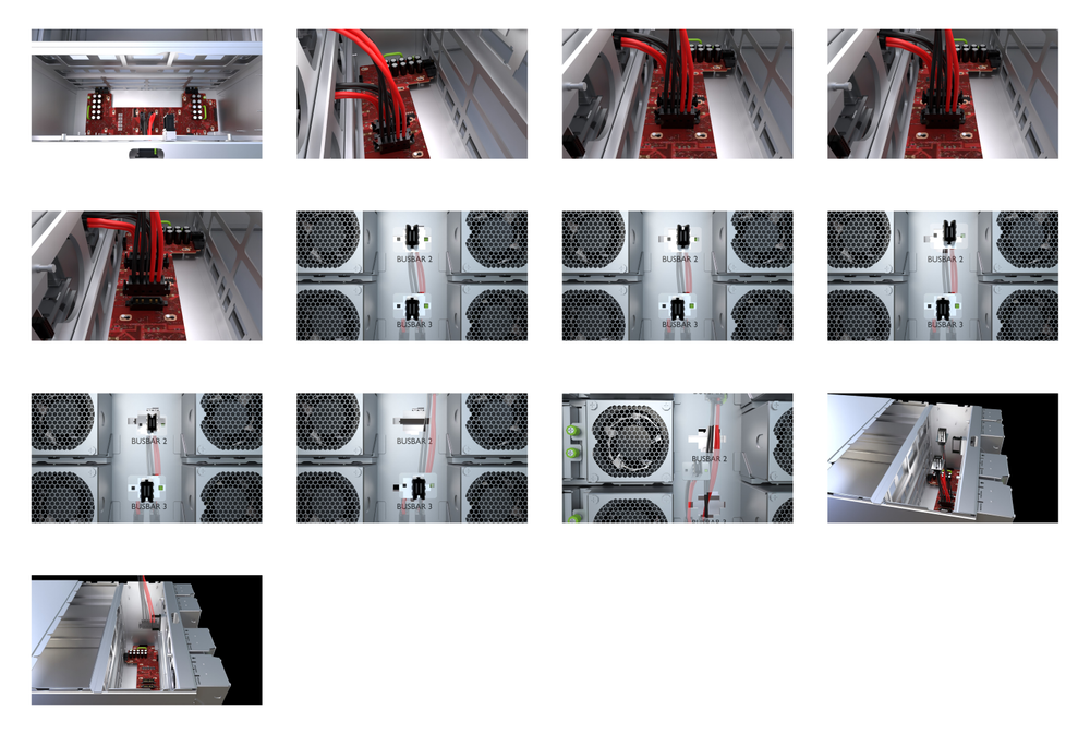 Storyboard frames for the bus bar.