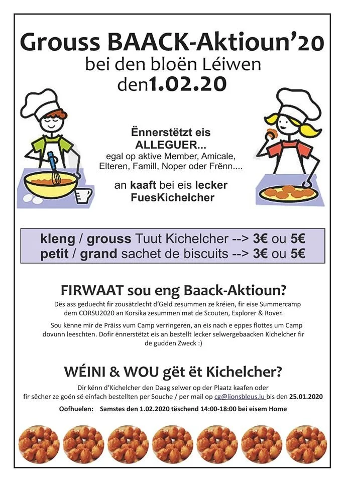 Grouss BAACK-Aktioun bei de bloë Léiwen