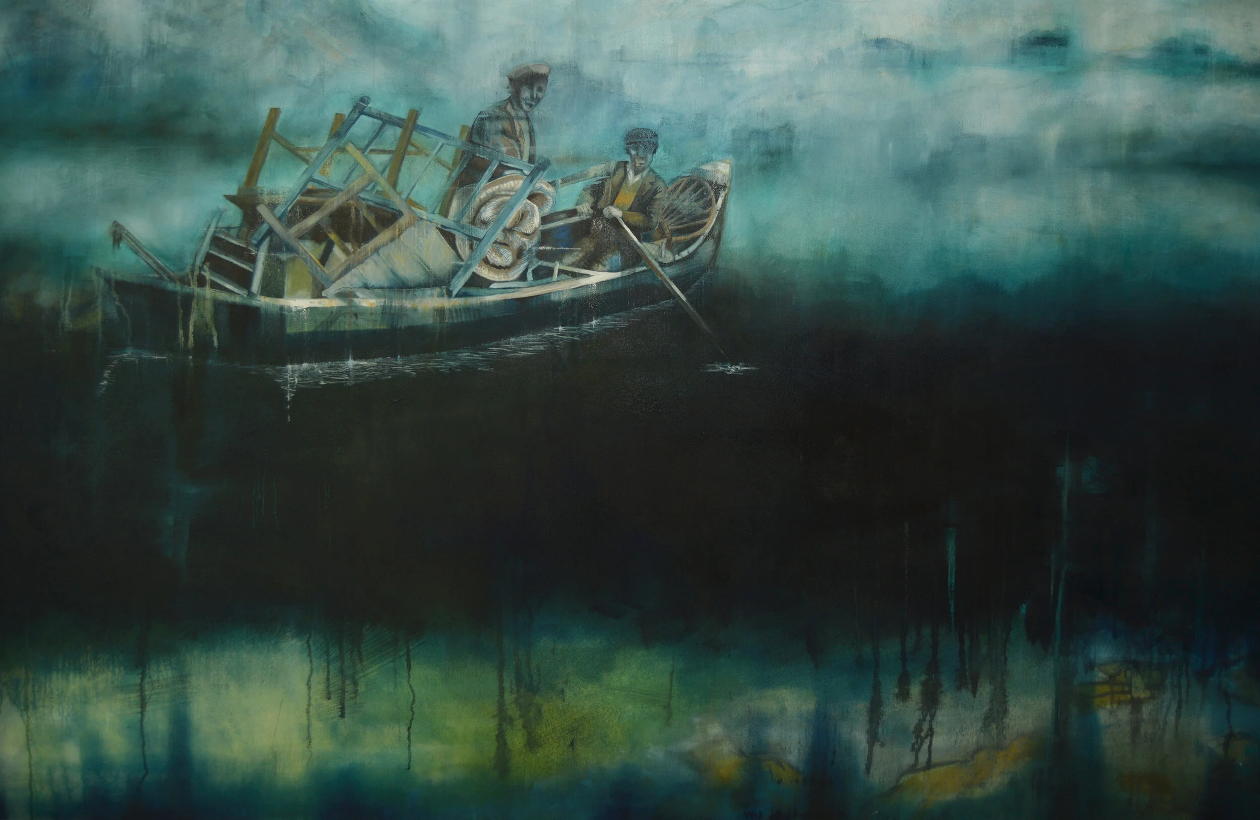 Quagmire I, 2019, oils on canvas, by Tracy Sweeney