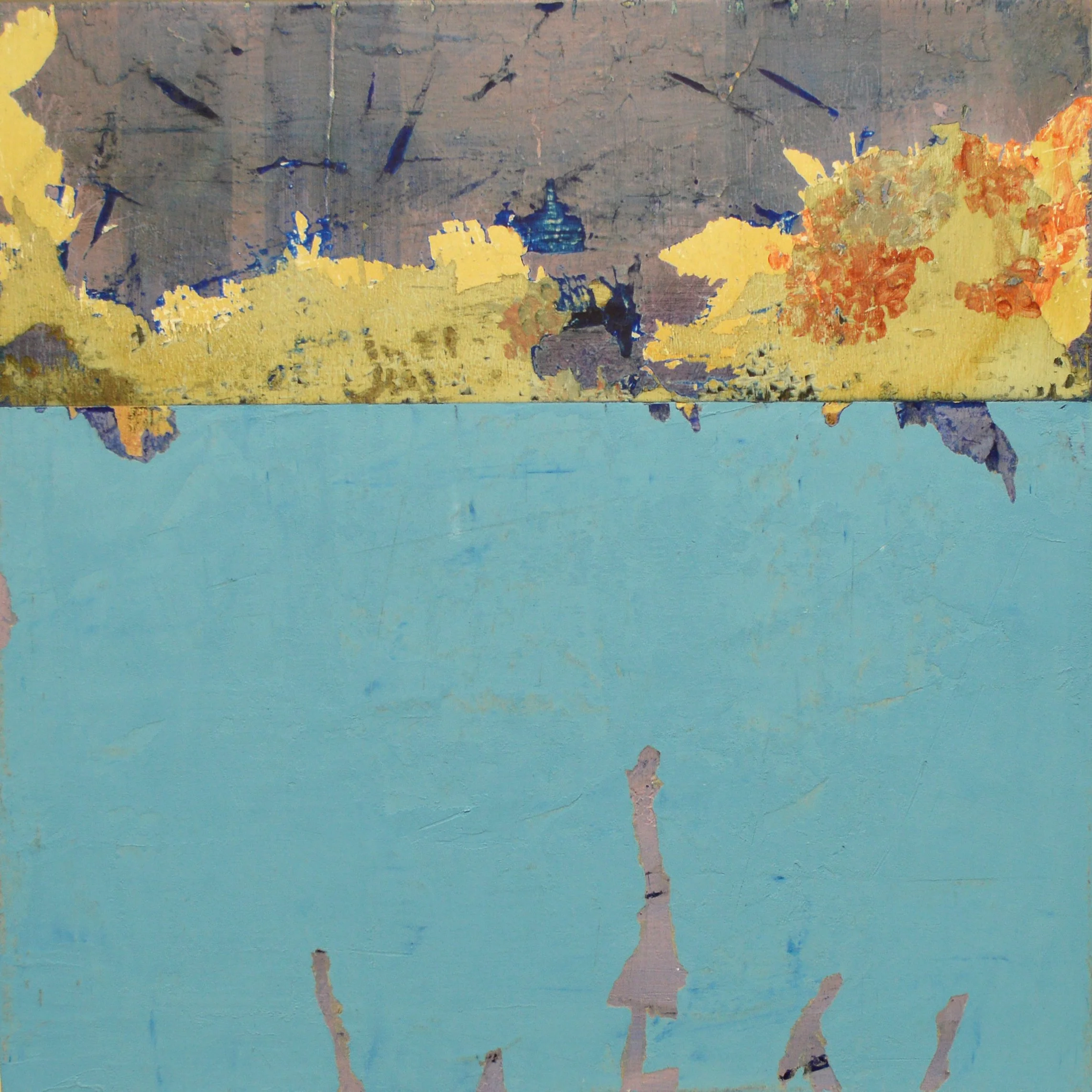 Abstract blue painting by Tracy Sweeney