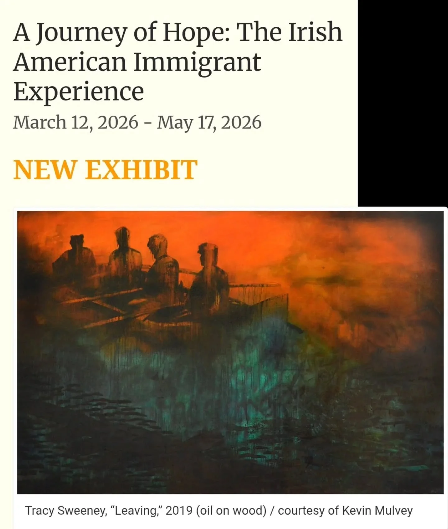 So very proud to see my painting "Leaving" at the @lockwoodmathewsmansionmuseum official opening tonight 12th March, in Norwalk, Connecticut, with @ighm.fairfield @quinnipiacu
.
.
"With a loan courtesy of Quinnipiac University, in conj