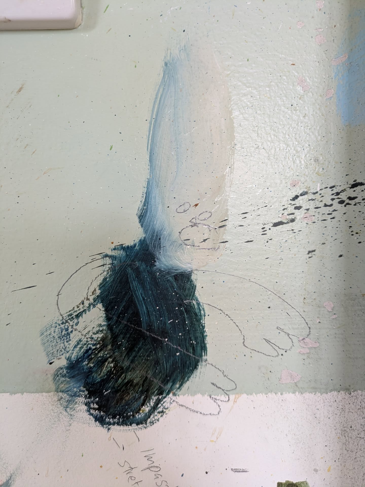 I leave blobs of paint on my wall all the time..I just never know what the kids will turn them into..
.
.
#drawing #kidsart #tracysweeneyartist #accidentalart