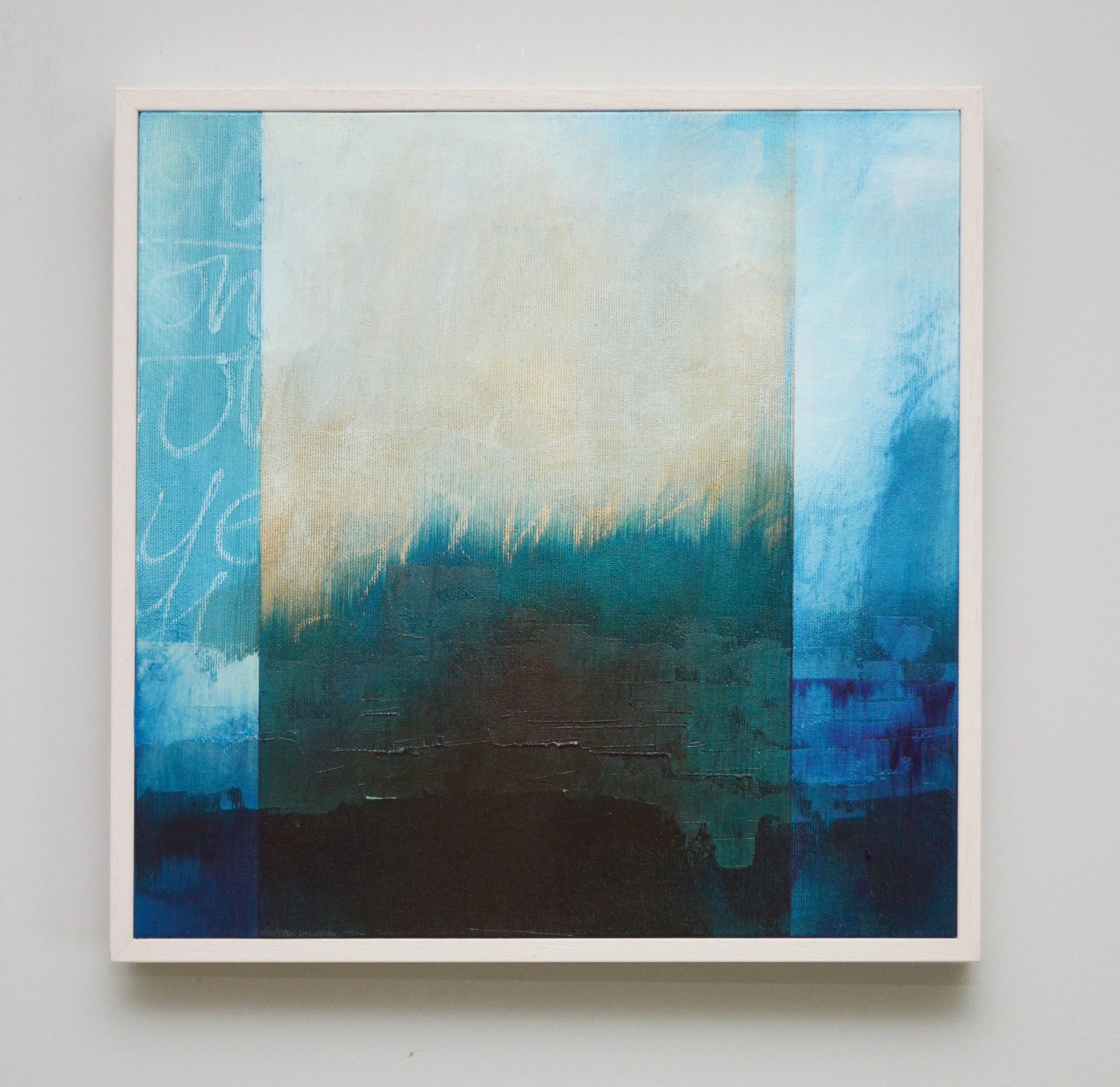 blue abstract landscape painting by irish artist Tracy Sweeney, based in Mayo, Ireland