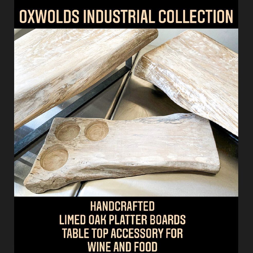 These pieces are to kick start the launch for the....
Oxwolds Industrial Collection 
Limed Aged Cotswolds Oak coupled with Raw Metal giving it that urban feel and look! Great stylish centre pieces for indoors and outdoors........why not dine 🧀 and w