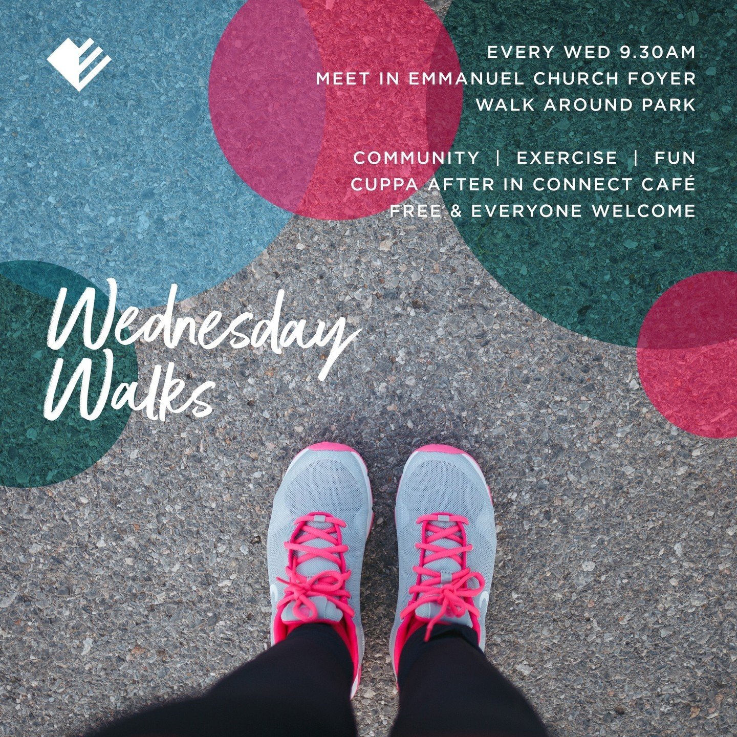 Get your steps up, enjoy some fresh air and a cuppa afterwards 🚶🏻&zwj;♂️🚶🏼&zwj;♀️☕️⁠
⁠
We would see you at our weekly Wednesday walks. ⁠
⁠
For more info email gemma@emmanuel-church.co.uk