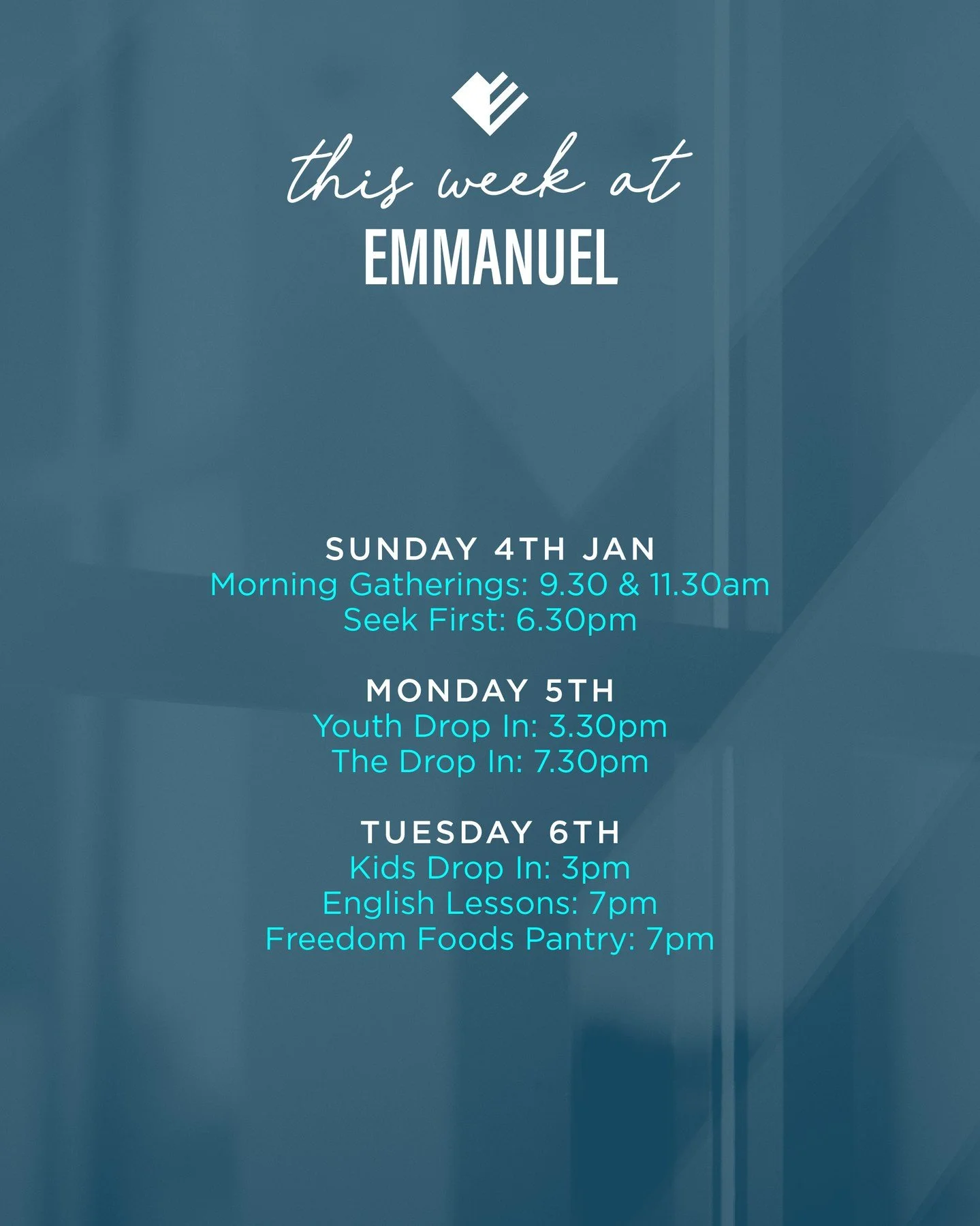 Check out what is happening this week at Emmanuel Lurgan!