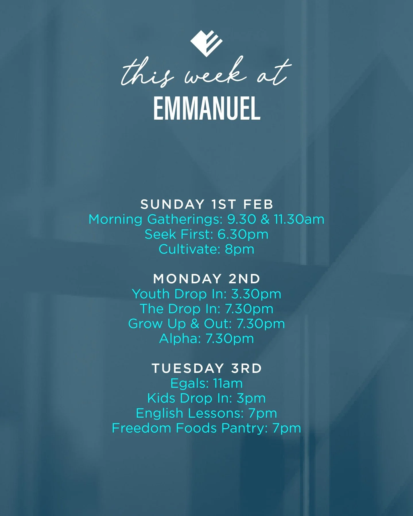 Check out what is happening this week at Emmanuel Lurgan!