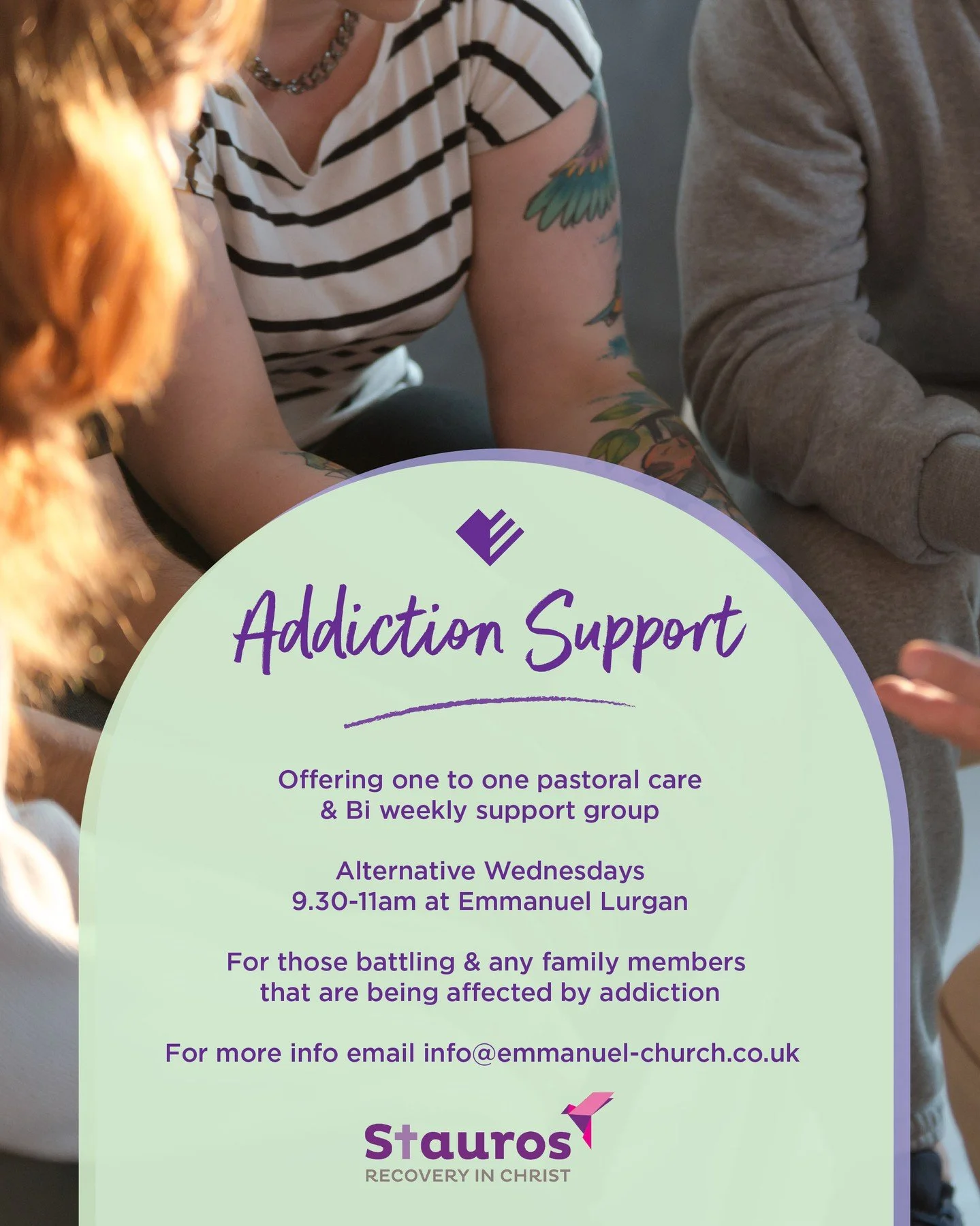 You don&rsquo;t have to face addiction alone.⁠
⁠
Our Addiction Support offers one to one pastoral care and a bi weekly support group for those battling addiction and for family members affected.⁠
⁠
For more info: info@emmanuel-church.co.uk
