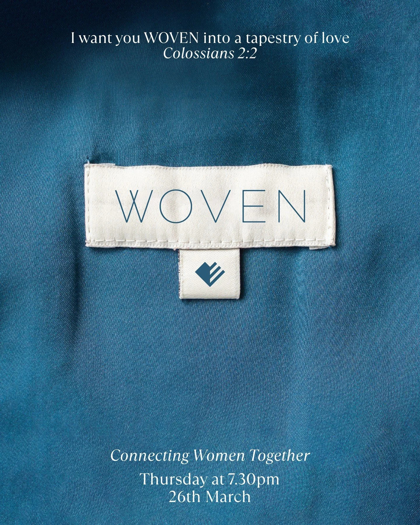 Woven is back again, meeting on Thursday 26th March in the Foyer at 7.30pm⁠
⁠
This is a space to connect, encourage and support each other in the ups and downs of life!⁠