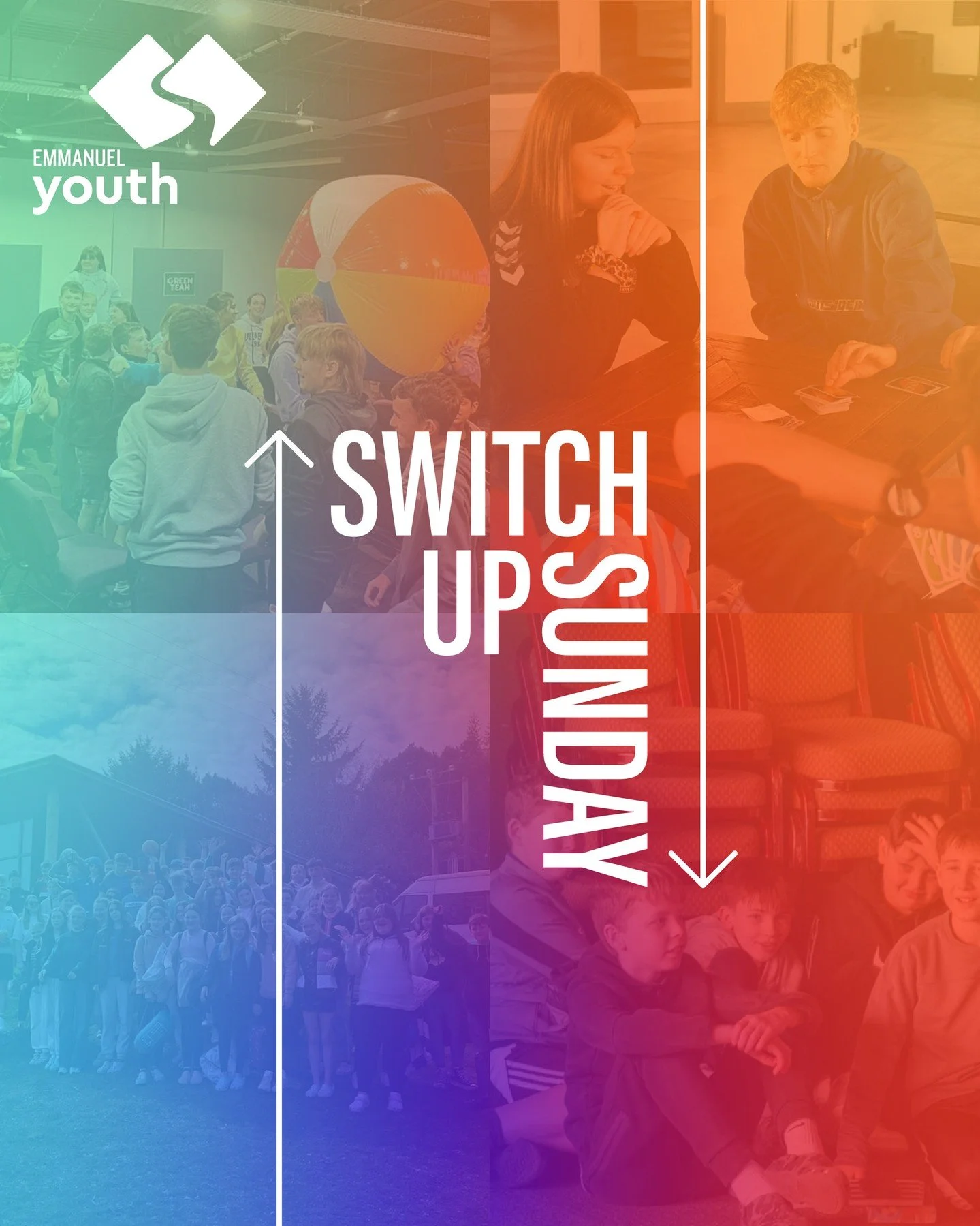 This Sunday is Switch Up Sunday ⬆️⬇️⁠
⁠
Each year, we mark the transition of our P7s moving from Kingdom Kids to Kingdom Youth, and Year 10s into main church. The service is led by our young people and youth team! We would love for you to join us as 