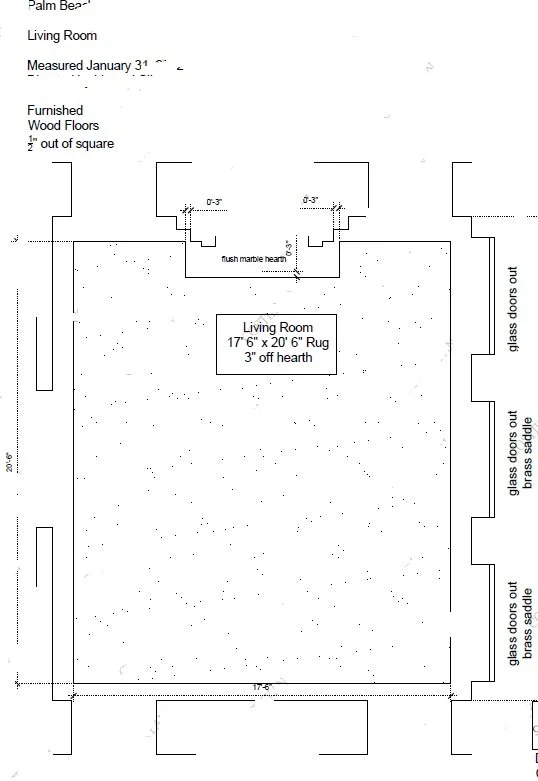 CAD of LR rug to margins