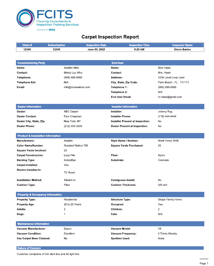 4.  Submit certified report online with photos