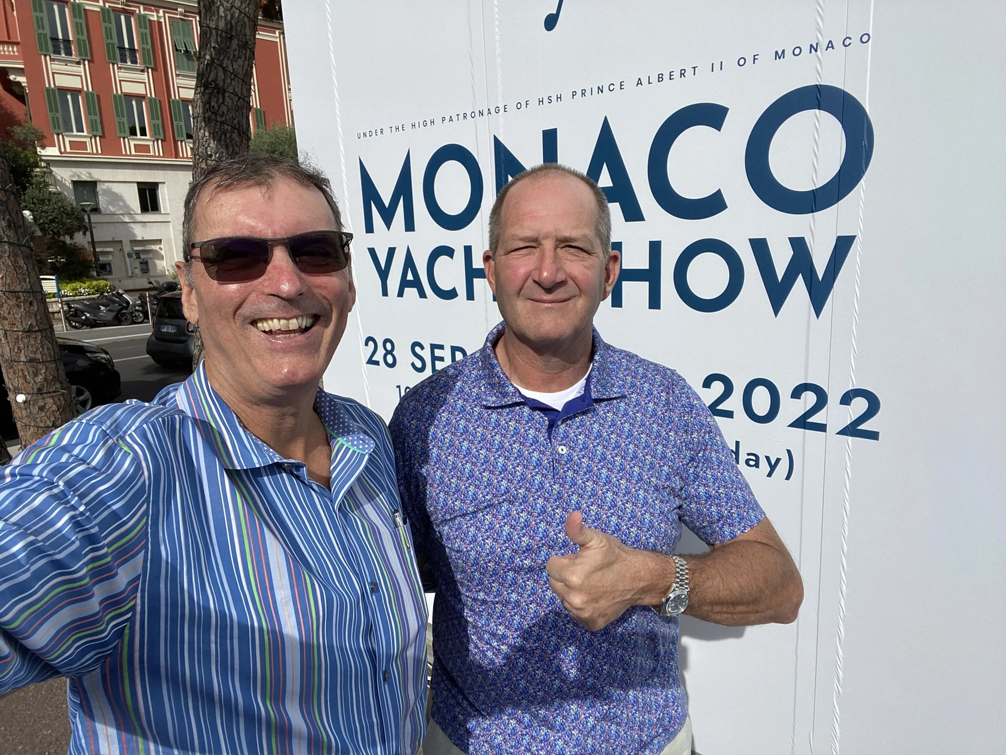 Glenn and Clarke Costikyan at the Monaco Yacht Show 2022