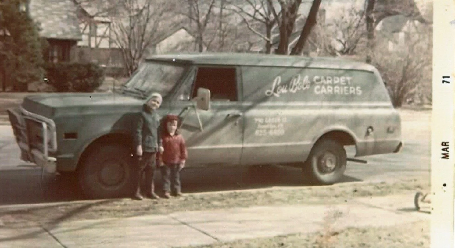 Glenn (l) and brother Greg with "Grandpa Lou's" truck 1971