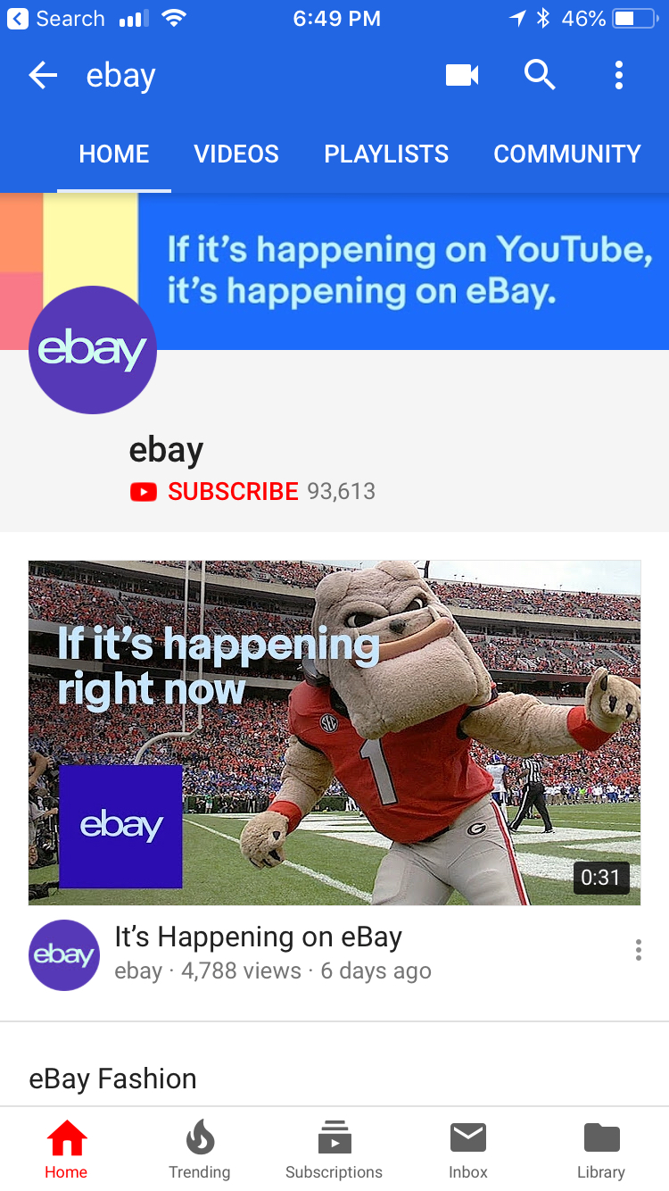 eBay YouTube