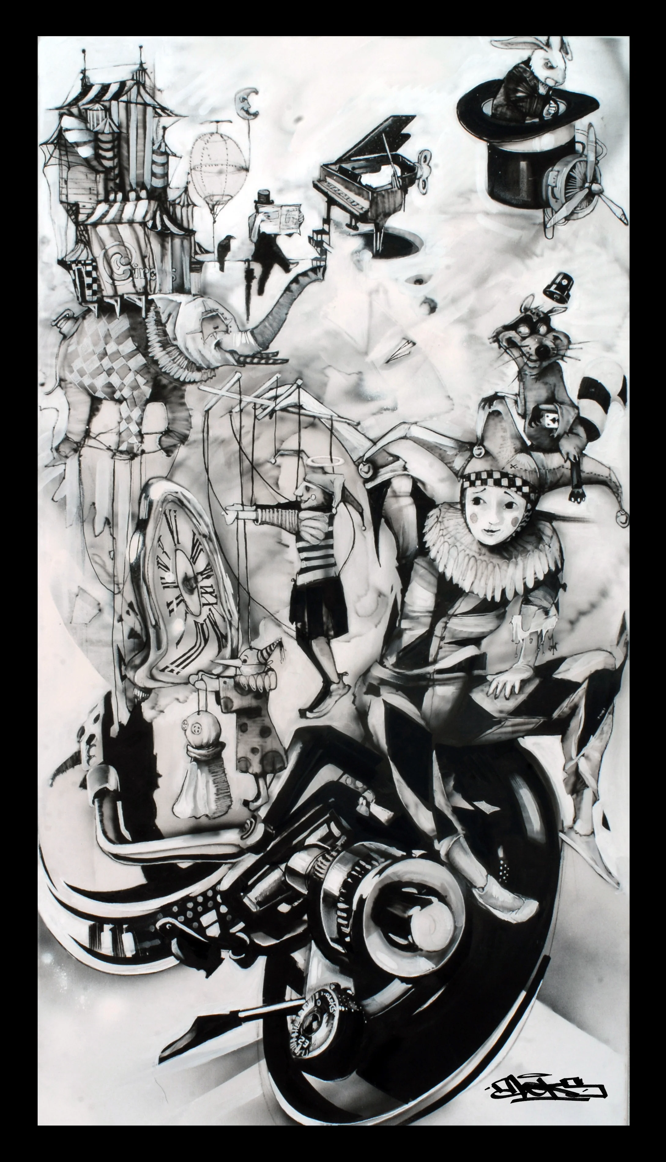 Aérographe sur toile (60x90 cm)