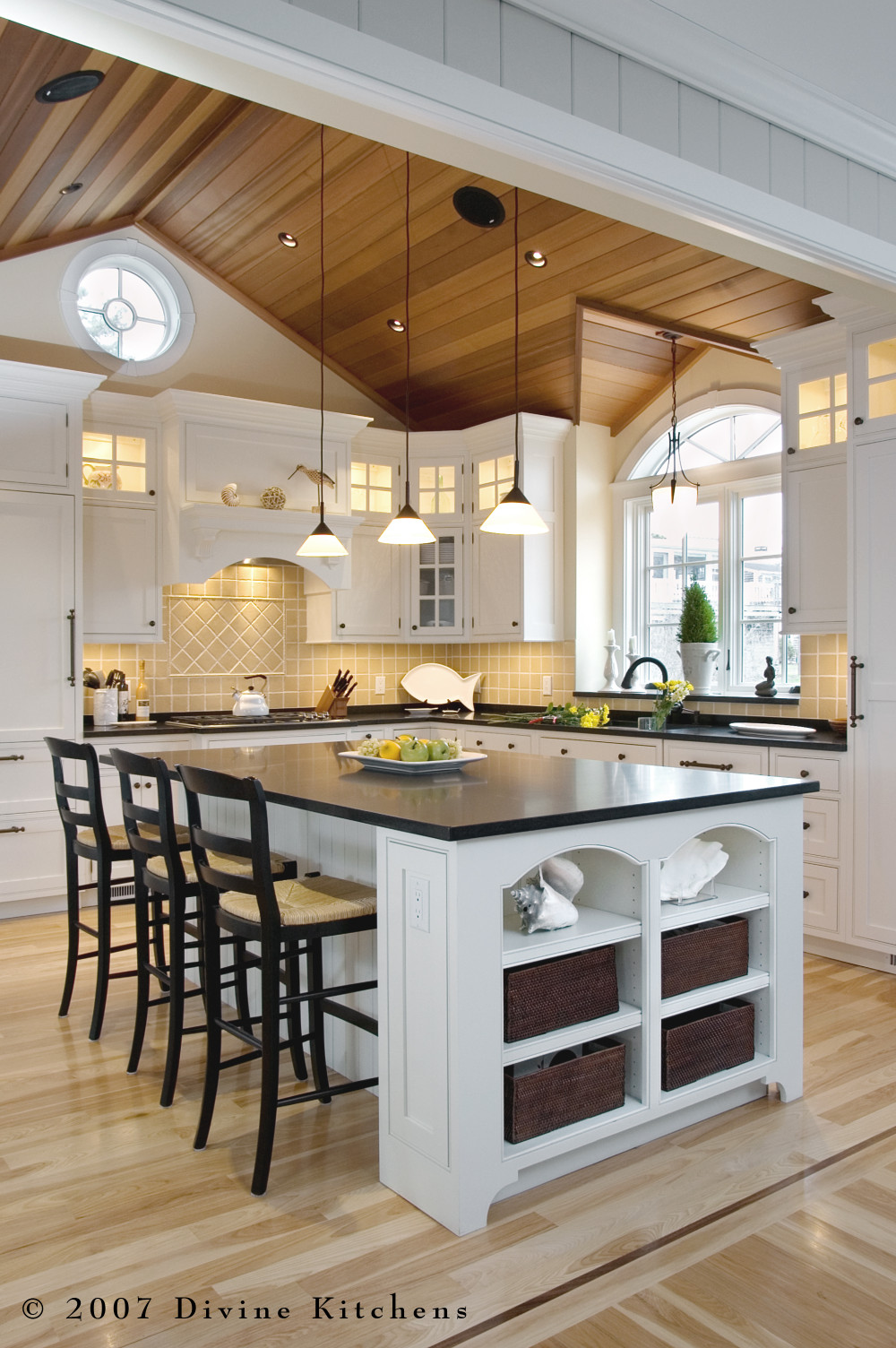 Cape Cod Transitional Traditional Kitchen Beadboard Ceiling
