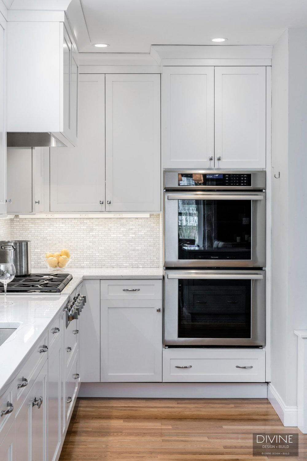 Boston Transitional Kitchen Grey Peninsula Divine Design Build