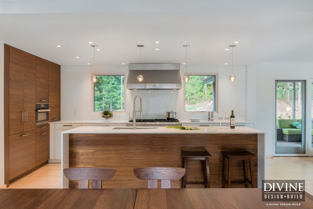 Boston Bedford Contemporary Kitchen Wood Accents Divine Design Build