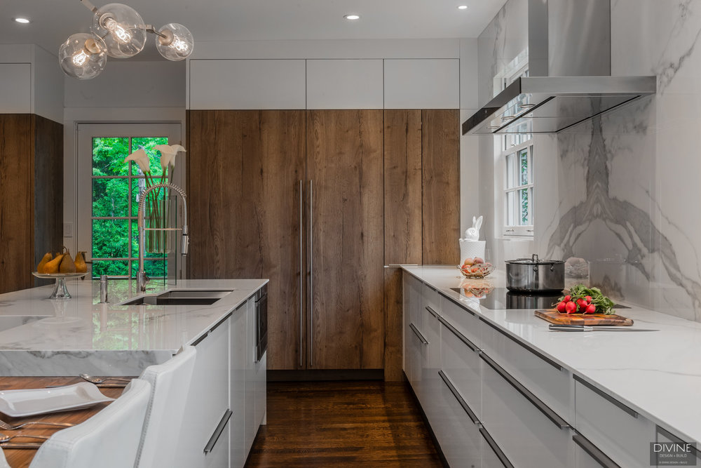 Contemporary Walnut Kitchen Simpson Cabinetry