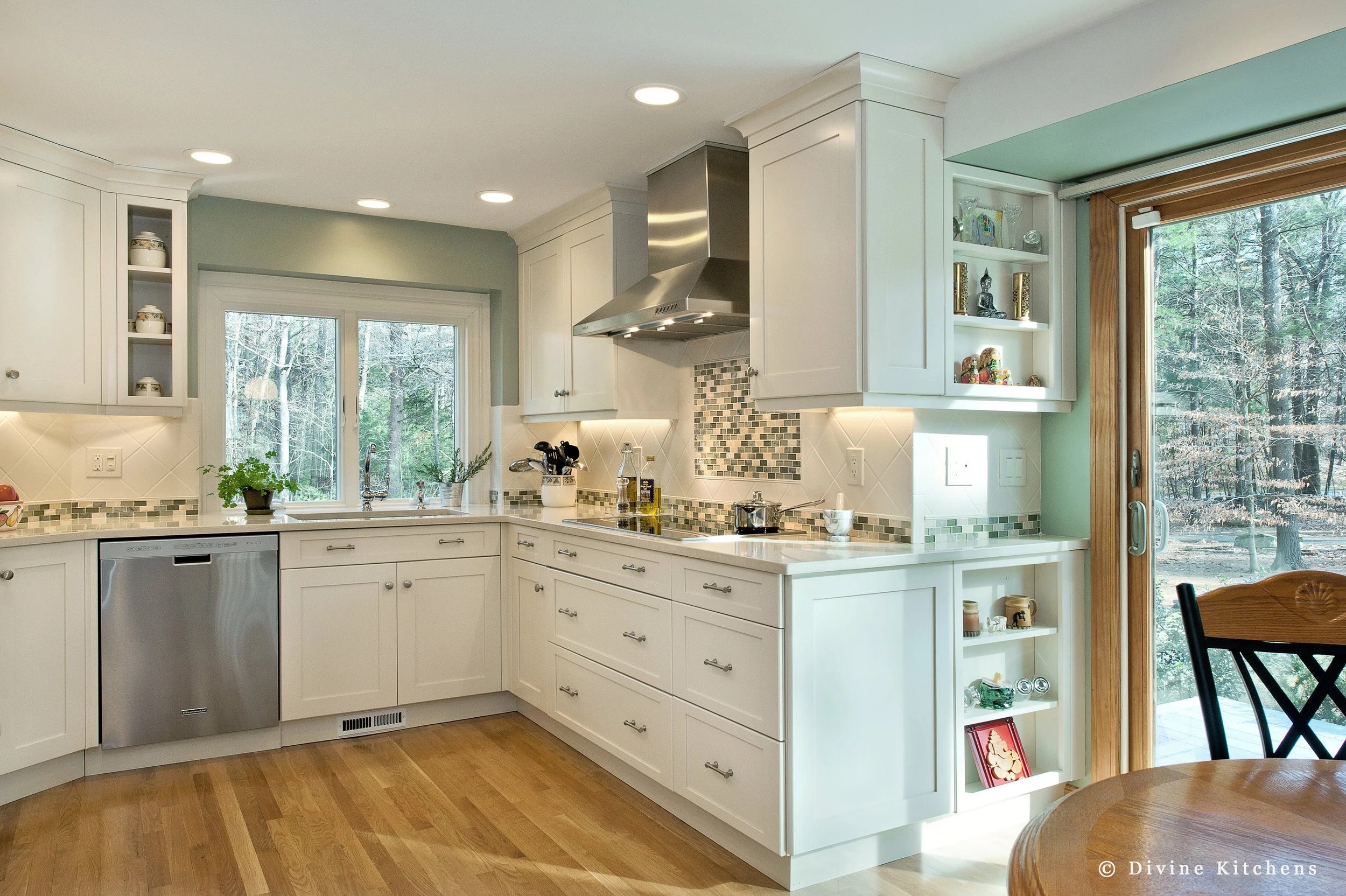 Boston Wellesley Transitional Small Kitchen — Divine Design+Build