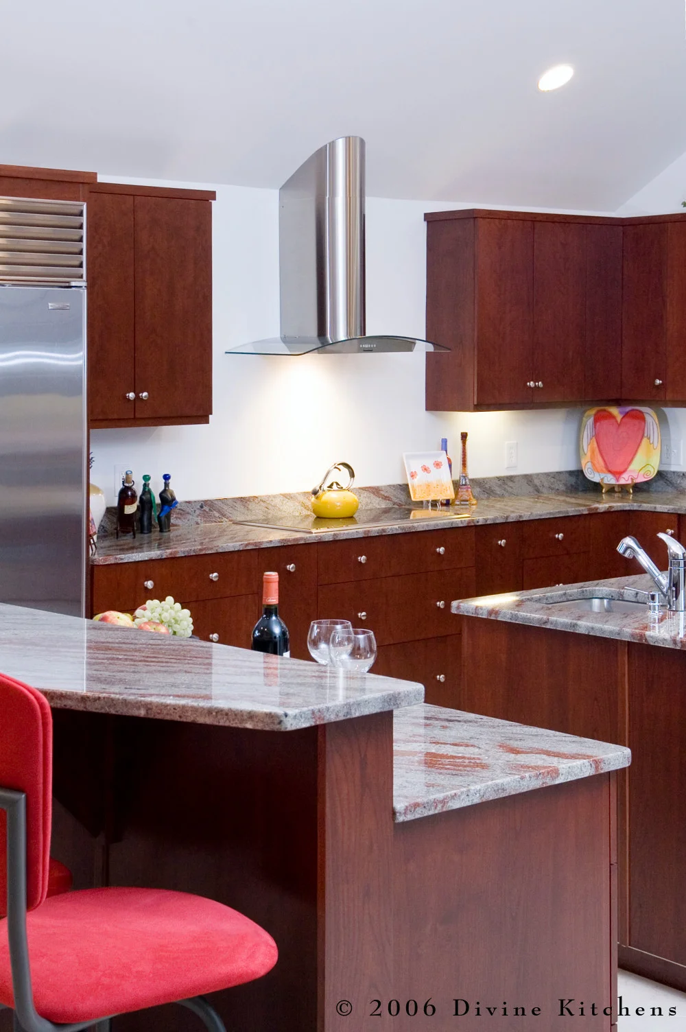 Boston Metrowest Modern Contemporary Cherry Kitchen — Divine Design+Build