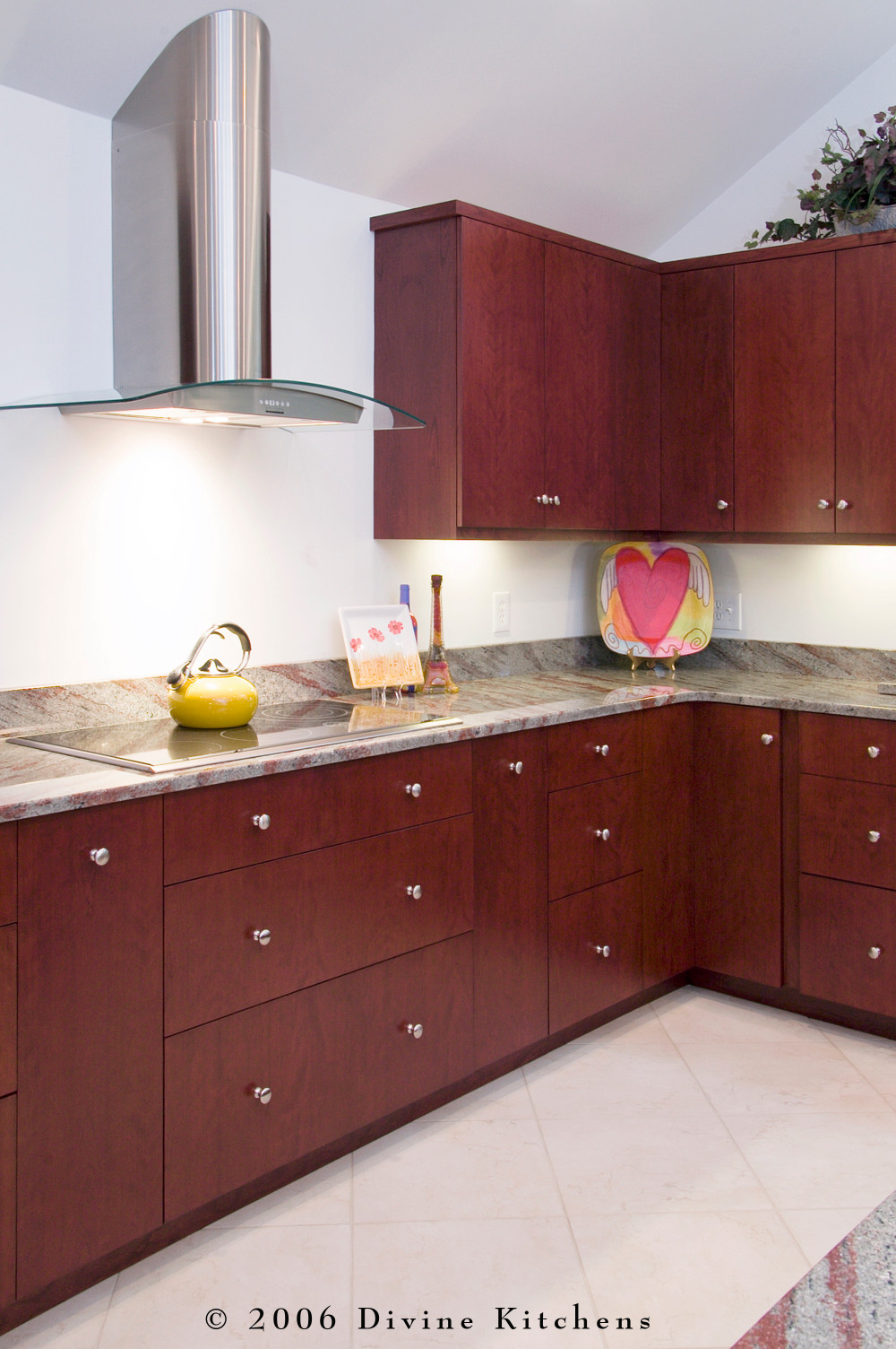 Boston Metrowest Modern Contemporary Cherry Kitchen — Divine Design+Build