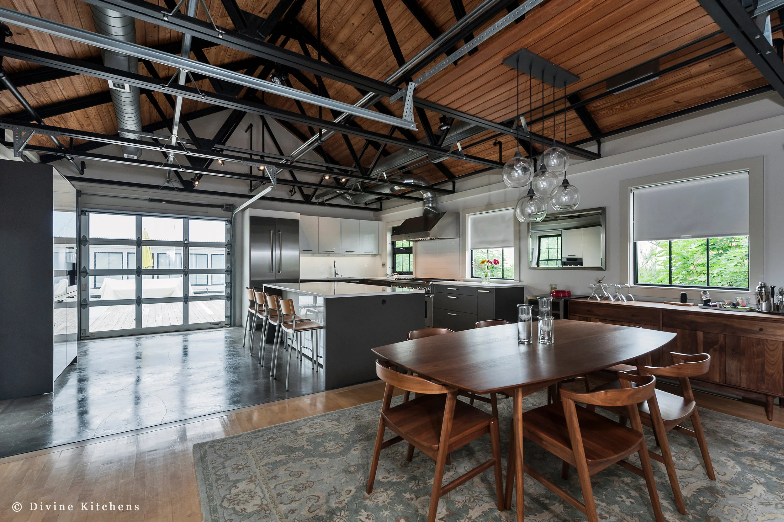 Boston Somerville Modern Industrial Loft Leicht Kitchen — Divine Design