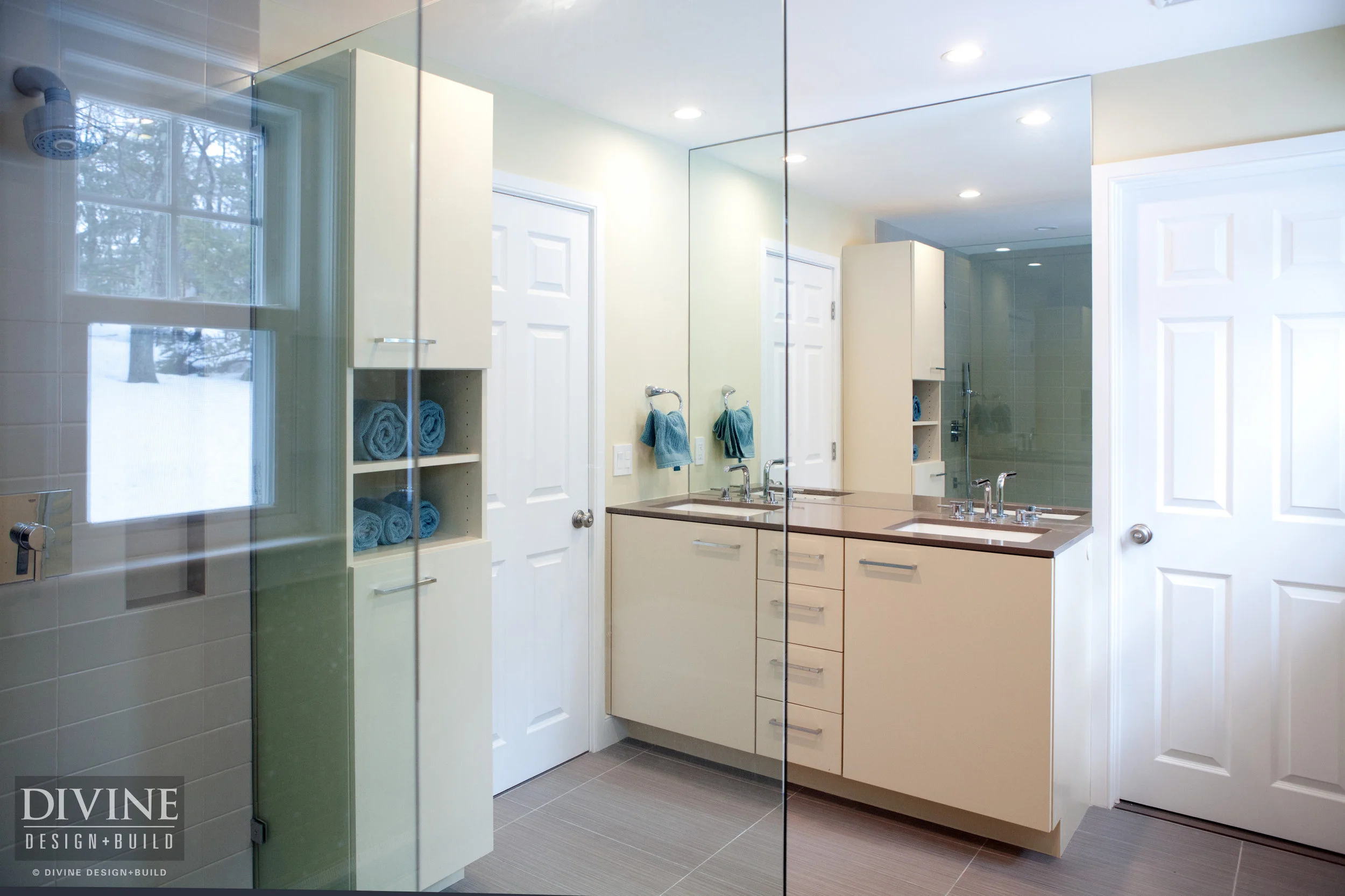 Boston Weston Contemporary Transitional Master Bathroom Suite (Part