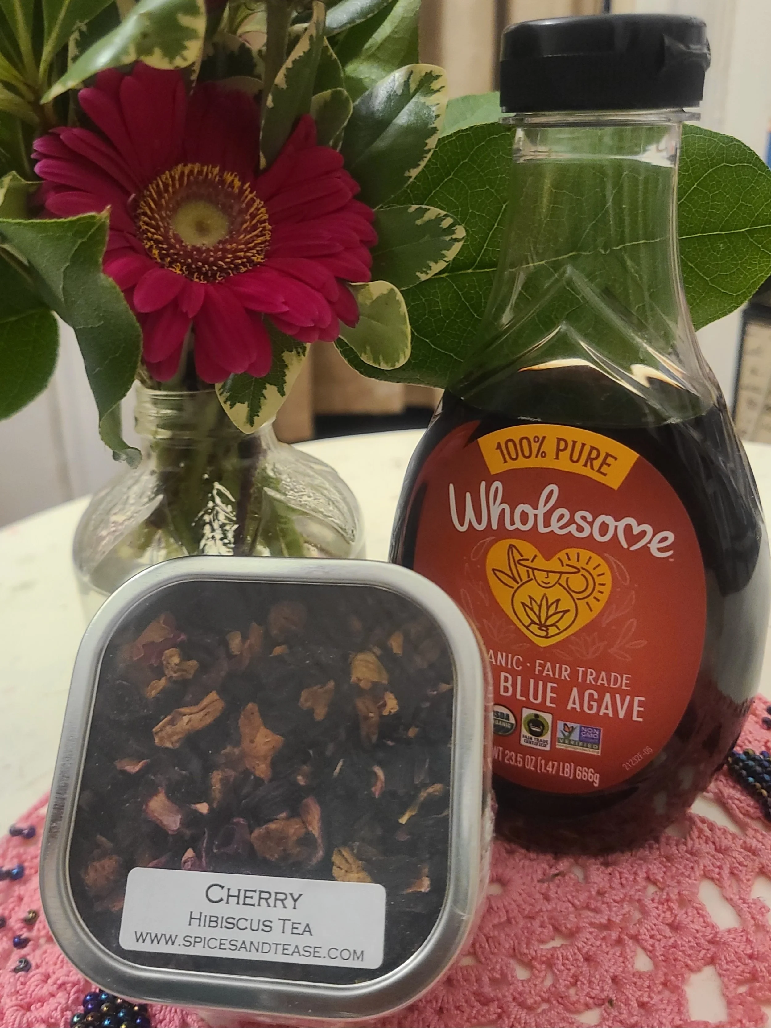 Cherry Hibiscus Tea from Spices and Tease