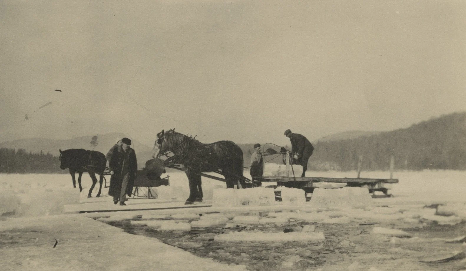 While it's often thought of as a place to relax and unwind, #GreatCampSantanoni also has a long history of work. 
Even before the Great Camp was built at the turn of the century, lumberjacks worked in the area that is now known as the Santanoni Prese