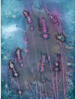   Catherine Tully &nbsp;creates her "sun prints" using an 1800s photographic process. After the use of sunlight and rainwater or melted&nbsp;snow, her botanical images emerge with Prussian blue and white colors. She uses other materials and technique