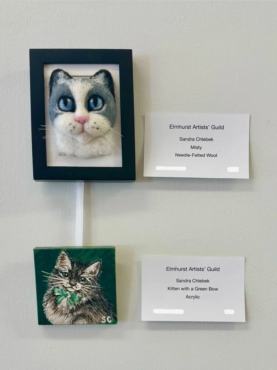 Kitten with a Green Bow &amp; Misty