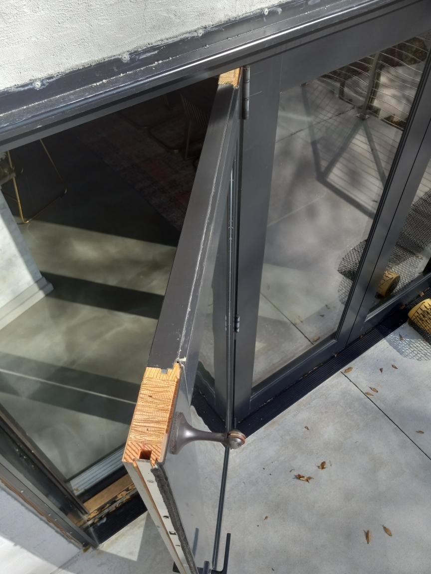 Unfinished Top of Exterior Door - New Panel