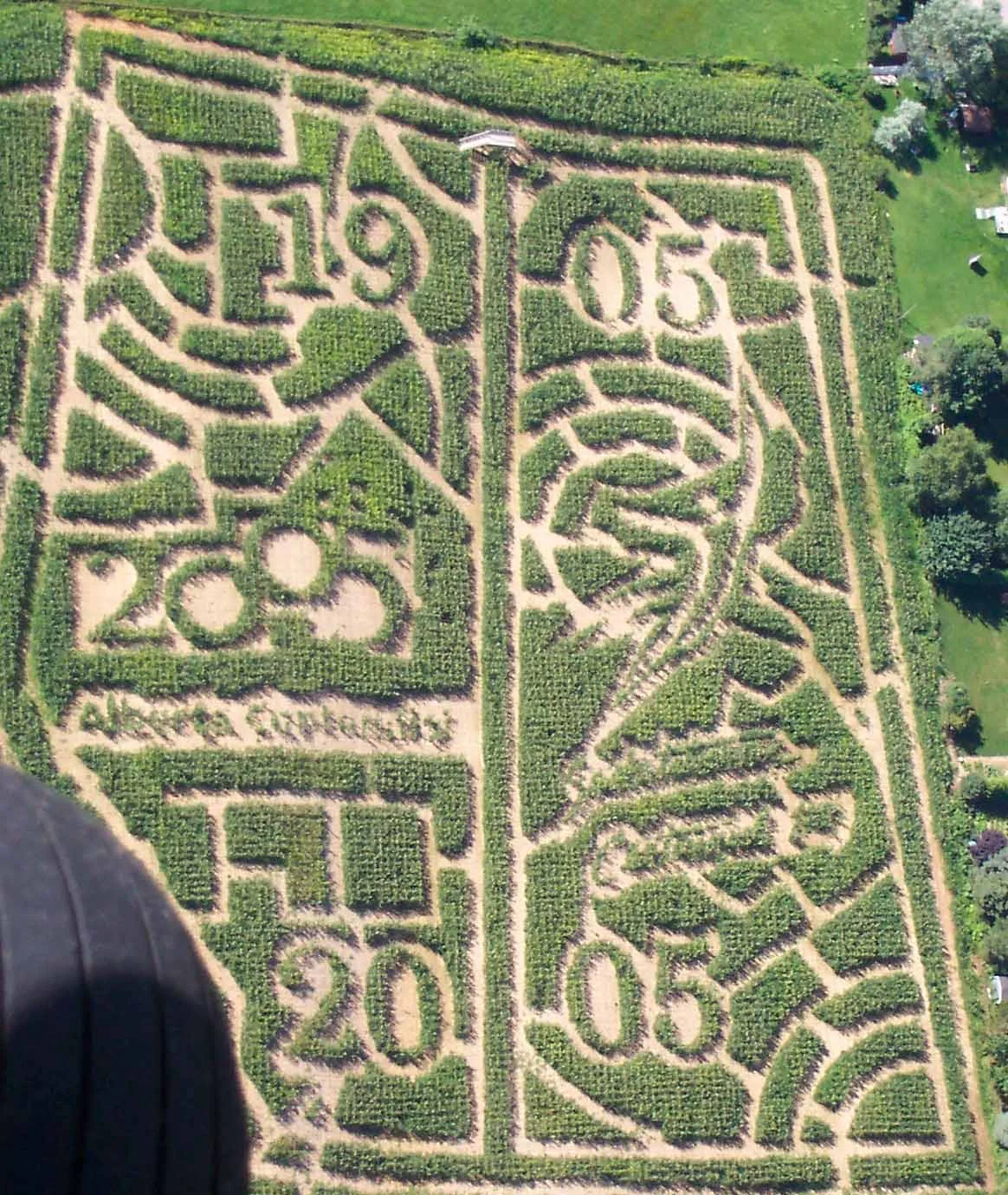 2005: Alberta and Saskatchewan Centennial Our 2005 maze was a tribute to the Alberta and Saskatchewan's Centennial Year featuring the outline of both provinces and their Centennial logo in the middle of each province. It was our most elaborate undertaking yet requiring over 2200 connect-the-dot coordinates.