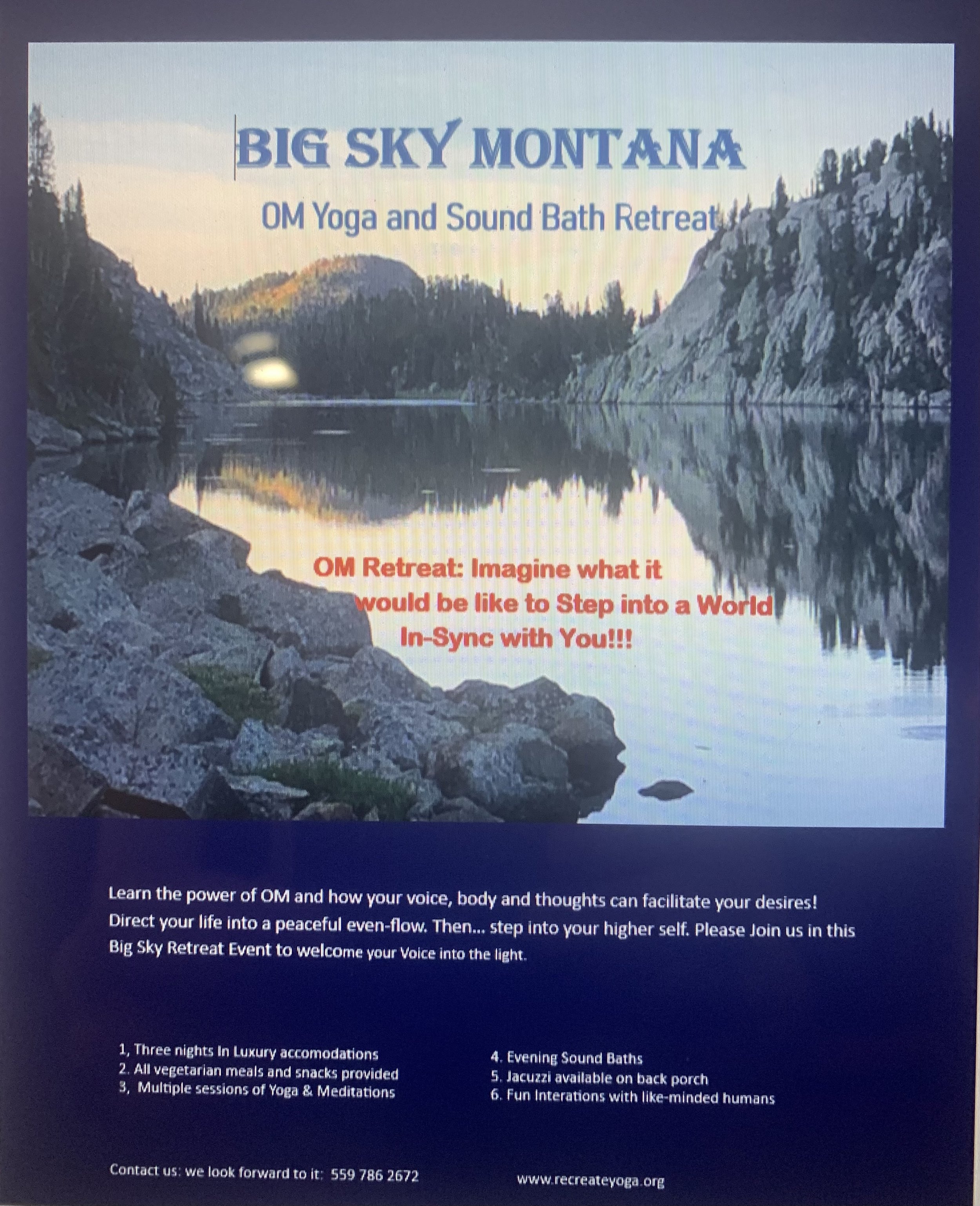 The Power of OM:  Yoga and Sound Bath Retreat: Big Sky Montana