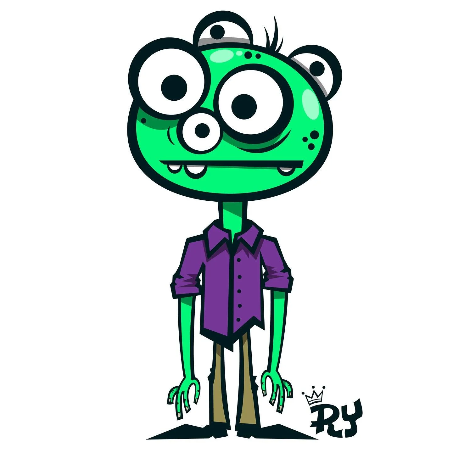 Quick little alien/monster guy

#alien #monster #adobe #illustrator #adobeillustrator #cartoon #draw #art #graphicdesign #concept