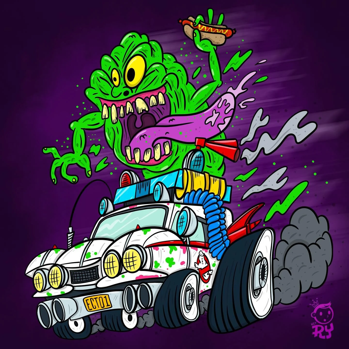 Slimer Slaps

#ghostbusters #ecto #ecto1 #slimer #therealghostbusters #art #cartoon #retro #ratfink #procreate #apple #ipadpro #applepencil #doodle