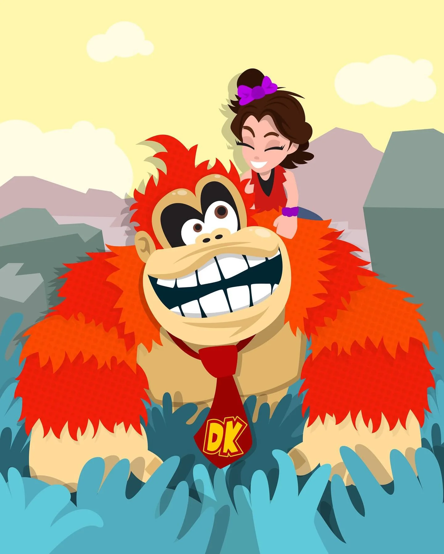 In celebration of @nintendoamerica &lsquo;s superb new Donkey Kong game! 

It&rsquo;s one of those magical Nintendo games that just keeps a smile on your face as you play - 10/10

#donkeykong #donkeykongcountry #donkeykongbananza #nintendo #art #ape 