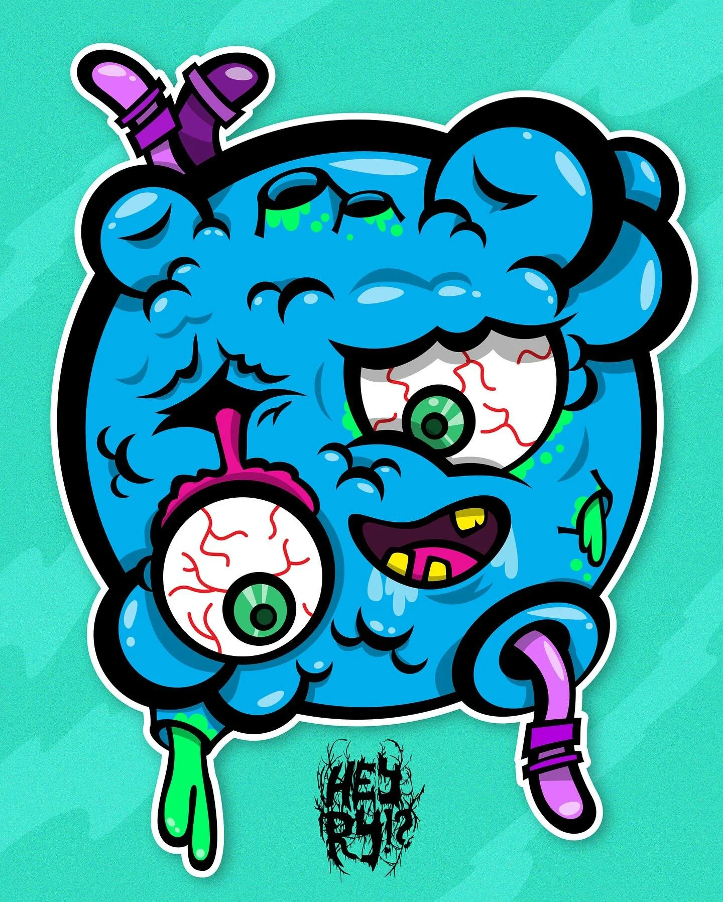 Just wanna squeeze it and pop it

#gross #grossout #garbage #doodle #art #monster #alien #vector #vectorart #illustration #cartoon #illustrator #design #graphic #graphicdesign #sticker