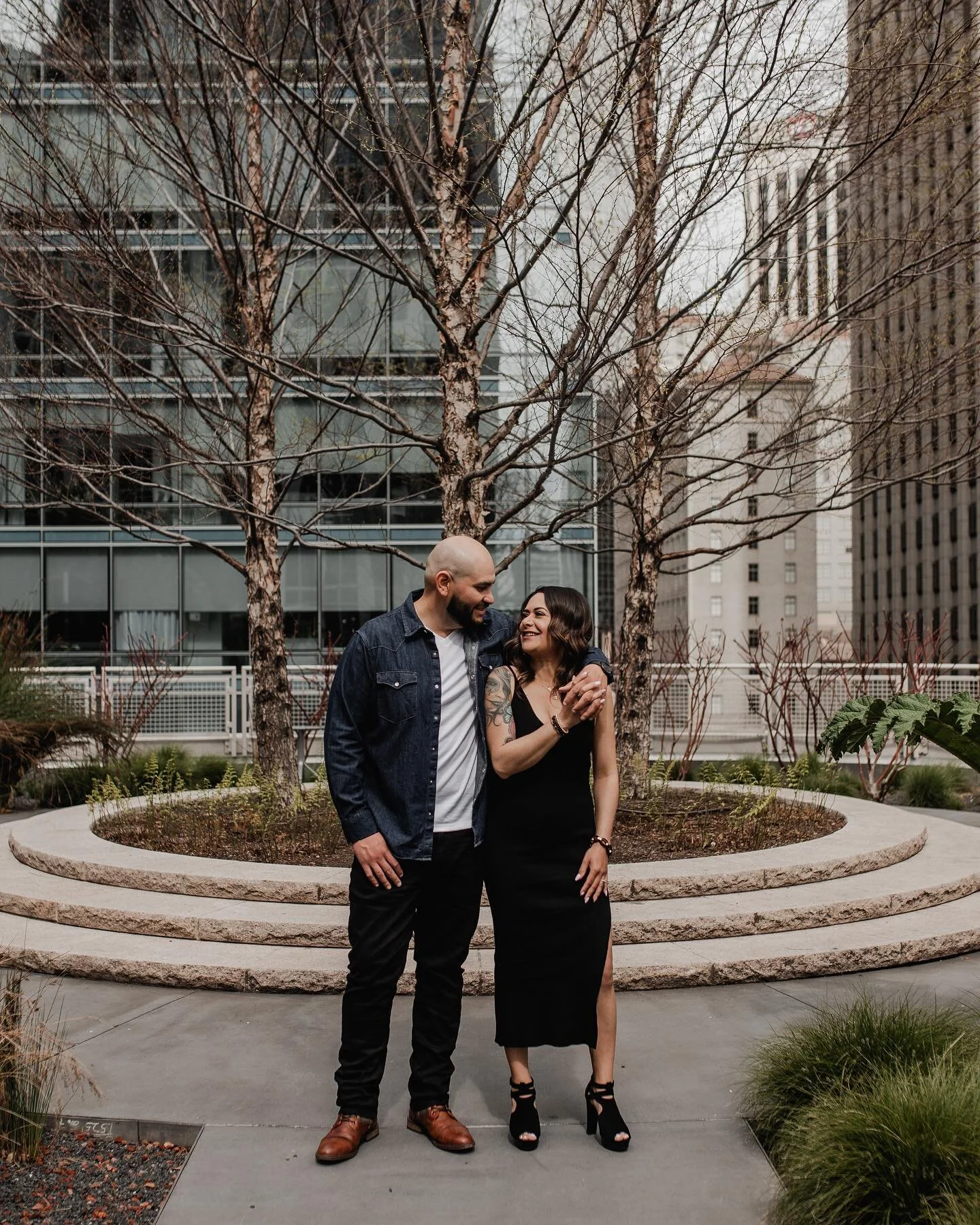 Walking around salesforce park with Alexandra and Robby ✨