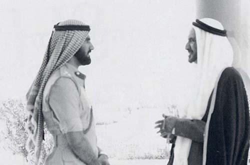 Image from Gulf News: Sheikh Mohammad was appointed head of Dubai Police and Security in 1968 and UAE Minister of Defence after the federation was founded in 1971.